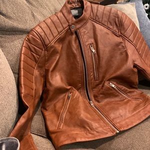 H&M PU  men’s leather jacket